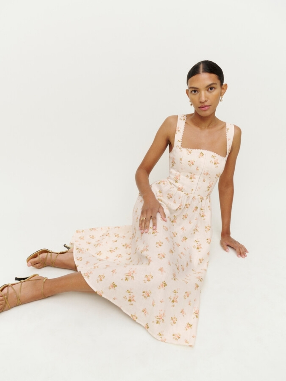 Reformation Tagliatelle Linen Dress